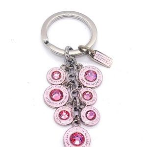 Vintage COACH Signature Gem charm Fob keychain Multi Jewel 1734 BCA Awareness